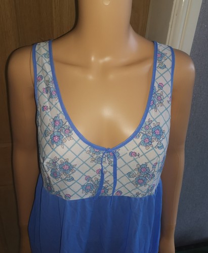Vtg blue 70s sheer nylon - blue, long