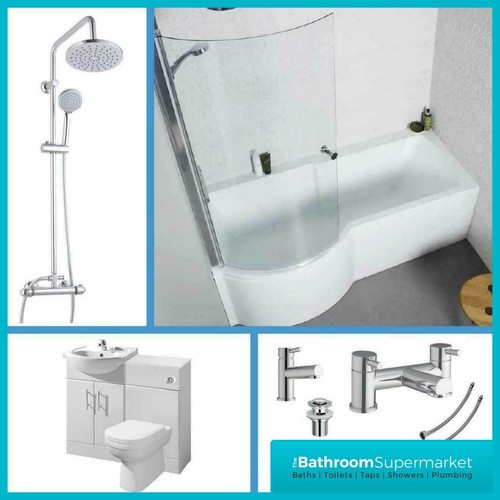Shaped bathroom suite - shaped,