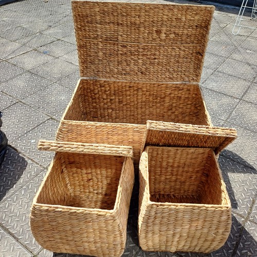 Woven wicker storage - wicker, set