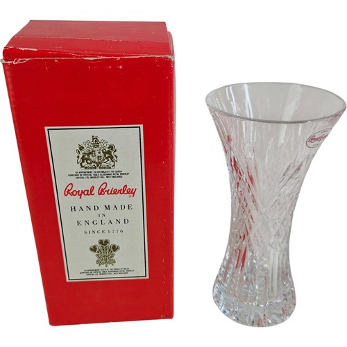Royal brierley crystal vase - crystal,