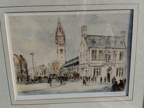 Leicester clock tower framed - leicester,