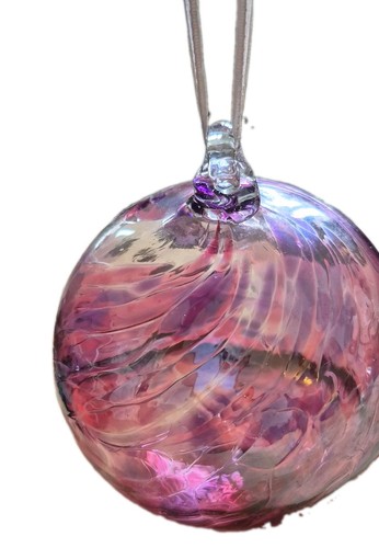 Hand blown pink purple art - purple,