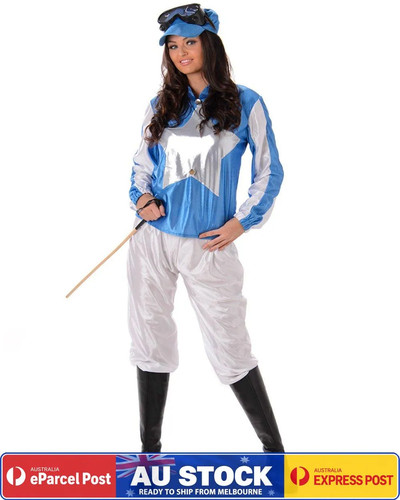 Ca218 blue jockey horse rider - ca218,