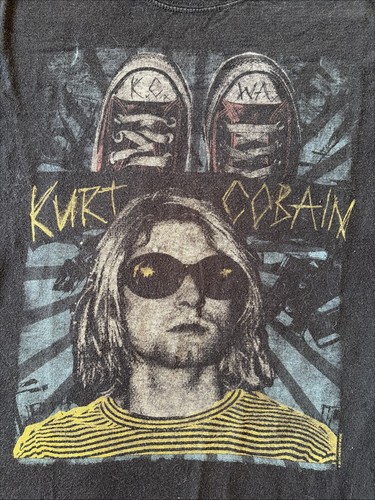 Kurt cobain black graphic - black,