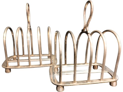 Vintage silver plated - plated, toast