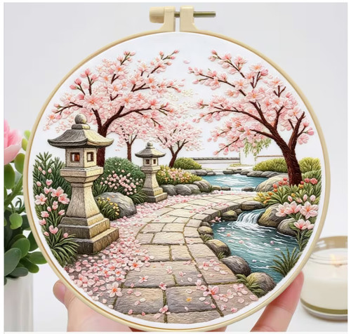 Embroidery hoop kit 20cm - hoop,