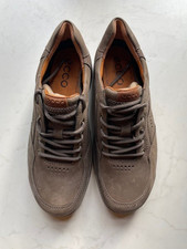 Mens Ecco Shoes 42 Grey/Walnut