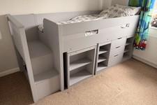 Grey Mid Sleeper Cabin Bed