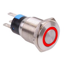 Red LED 16mm Latching Vandal