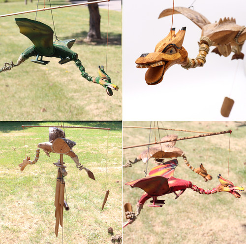 Coconut dragon mobile - coconut,
