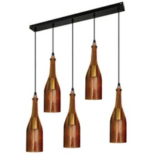 Vintage Industrial Pendant Ceiling Wine Glass Shade Light Retro Hanging Lamp New