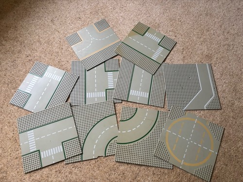 Lego road plate bulk - lot, grey