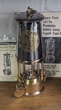 Protector Type 6 Miners Lamp with Working Relighter, Serviced + Spares #43- 1978