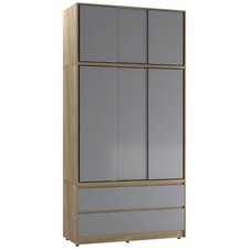 240cm 6 Sliding Door 4 Drawer