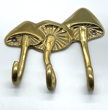 Vintage Brass Mushroom Wall Hooks Coat Hook Bathroom Towel Door Hanger
