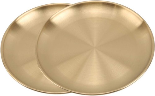 Stainless steel gold plates - steel,