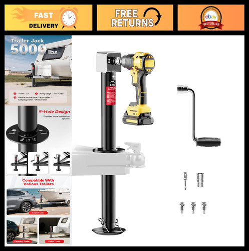5000 lbs frame trailer - 5000, jack