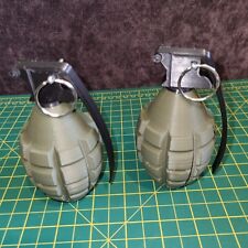 2 X Full size Replica WW2 green  pineapple grenades. Airsoft  cosplay / prop