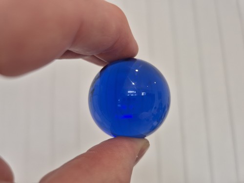 Glass large marble cobalt blue - marble,
