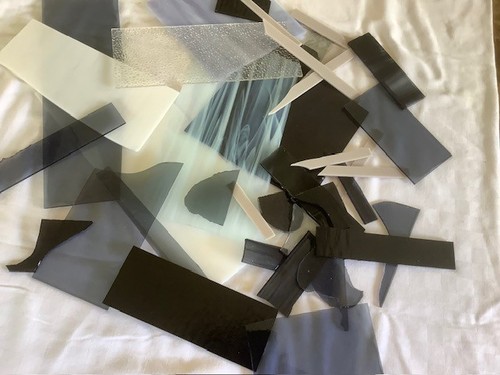 Stained glass offcuts and - stained,