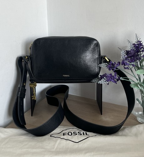 Fossil billie black - black, leather