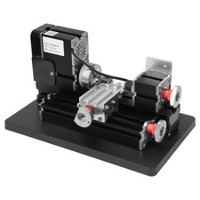 Metal Lathe Mini High Power 60W For Wood Plastic Processing 12000rpm US Plug WAS