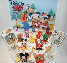 Disney Mickey Mouse Clubhouse Christmas Holiday Deluxe Cake/Cupcake Toppers