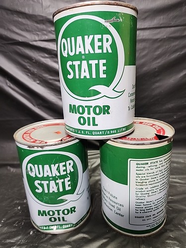 Vntg oil cans - oil, 1qt