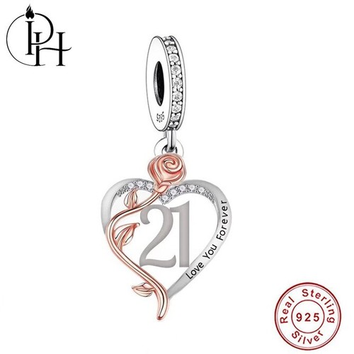 21st birthday bracelet charm - 21st,