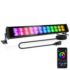 48W LED UV Black Light Bar Fixtures Ultraviolet Lamp Strip UK Plug DJ Party Club