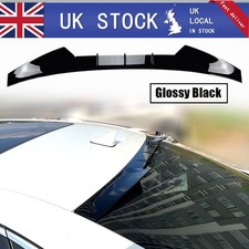 FOR AUDI A4 S4 RS4 B9 SALOON WINDOW REAR ROOF SPOILER LIP WING GLOSS BLACK 2016+