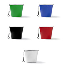 Large Metal Beer Bucket Ice Bucket Cooler Tub with Built In Bottle Opener