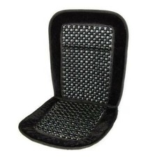 Deluxe Wooden Beaded Bead Black Massaging Seat Cover Protector Car Van Truck