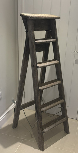 Vintage wooden step ladder - vintage,