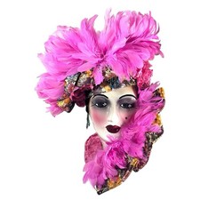 Vintage Ceramic Face Mask Wall