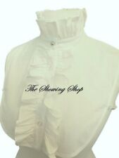 LEAD REIN SHOWING -  CREAM RUFFLED FALSE HIGH FRILLED COLLAR BIB