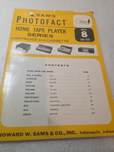 Sams photofact tape - sams,
