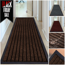 Heavy Duty Rubber Barrier Long Hallway Runner Non Slip Waterproof Door Floor Mat
