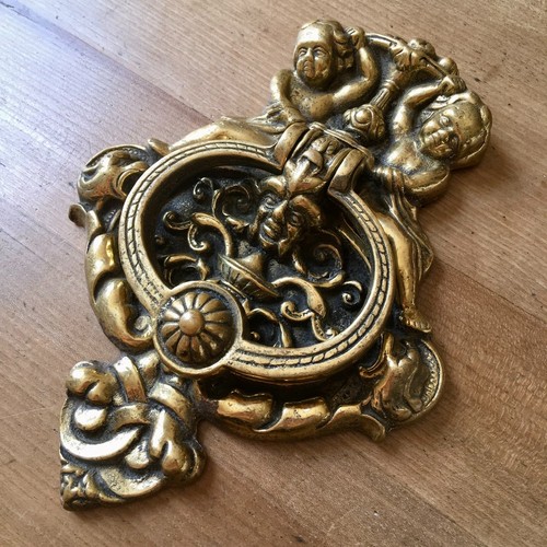 Large 2kg vintage brass door - vintage,