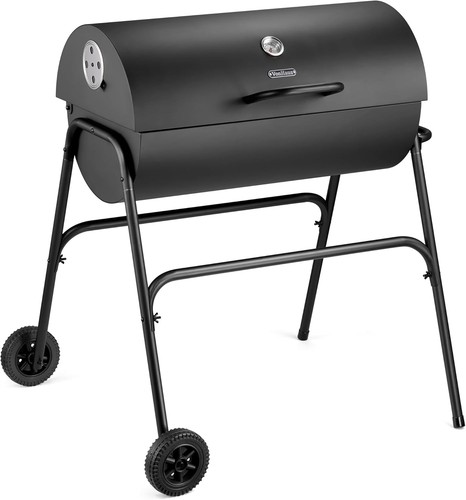 Oil drum charcoal bbq smoker - charcoal,
