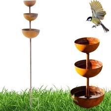 Rust Metal Rain Catcher Stake