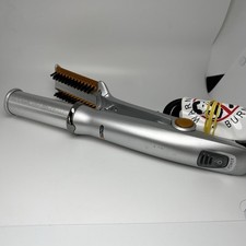 InStyler 1-1/4” Rotating Straightening Brush Iron Styler IS1001 Silver/Orange