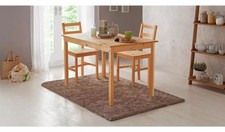 4 Seater Dining Table & 4 Chairs Light Wood Argos Home Raye - New Boxed