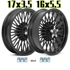 17X3.5 16X5.5 Fat Spoke Wheels Rims for Harley Softail Fatboy FLSTF Dyna FXDWG