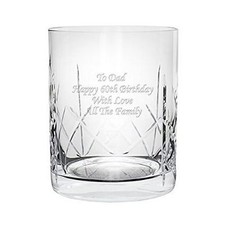 Personalised CR1 Engraved Crystal Whisky Mixer Glass