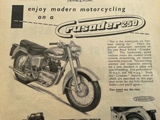 ROYAL ENFIELD CRUSADER 250 ADVERTISEMENT 1956MOTORCYCLE ARTICLE.