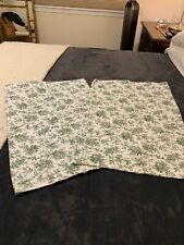 LAURA ASHLEY SET OF 2 FLANNEL 100% COTTON STD PILLOWCASES