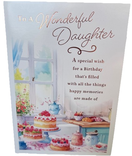 Daughter birthday card - birthday, 7x5