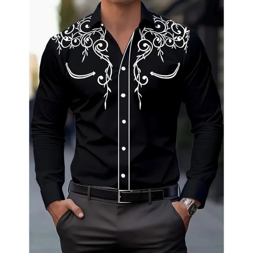Men vintage western - western, shirt