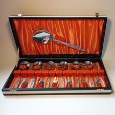 Firth Staybrite Stainless Steel Dessert Set Spoons Forks & Serving Spoon Boxed